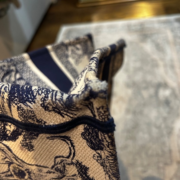 Christian Dior Medium Blue and White Toile Book Tote Bag - Picture 13 of 15